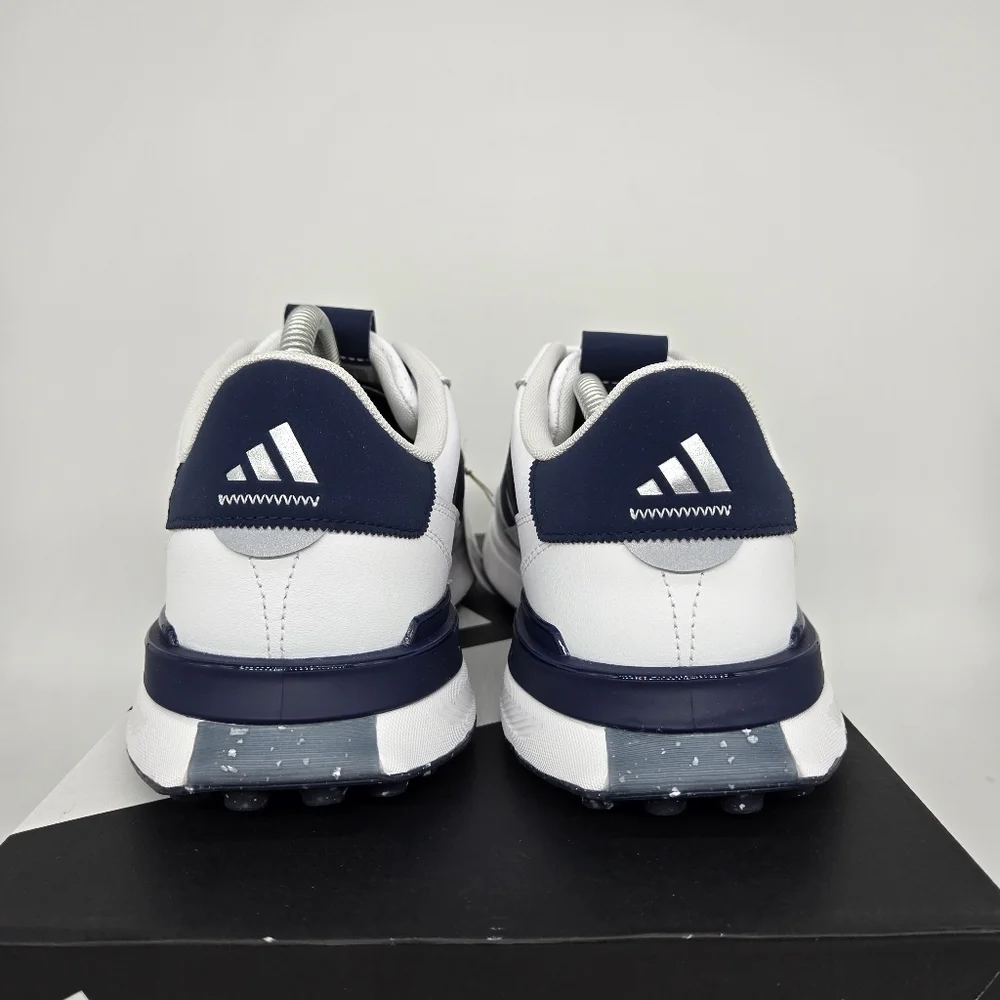 New adidas S2G Spikeless Leather 24 Golf White Navy Men's Shoes Size 13
